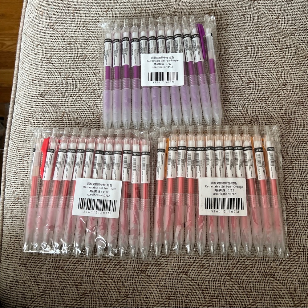 Mumuso 3 packets Retractable Gel Pen